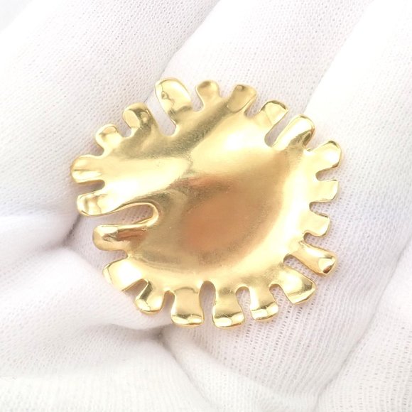 Authentic! Tiffany & Co Cummings 18k Yellow Gold Nickelodeon Abstract Pin Brooch - Picture 6 of 7